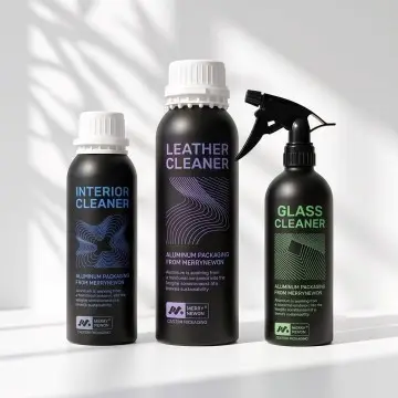 Aluminum Bottle for Car Cleaner, Glass Cleaner and Rust Remover Packaging, 30-1000ml Leak Proof with Inner Plug