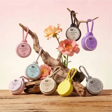 Portable 15ml Aluminum Jar with Silicone Keychain for Solid Balm Leak-proof Travel Protein Powder Tin Recyclable Metal Case