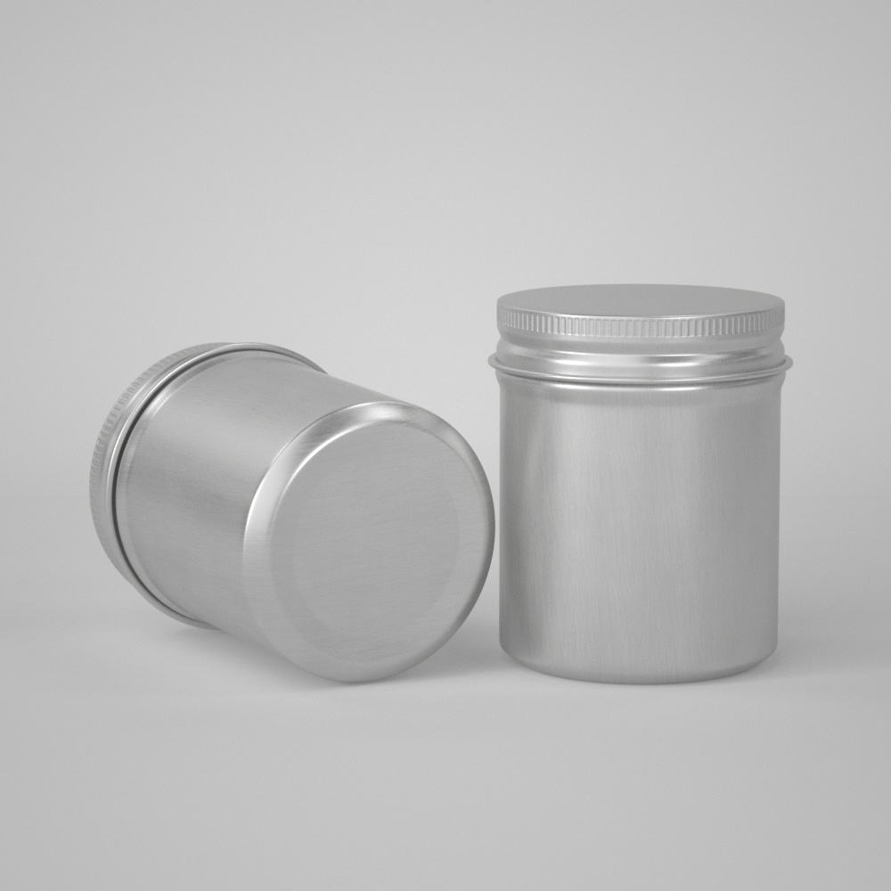 60ml Food Grade Tea Candy Metal Aluminum Can with Seamless Screw Cover