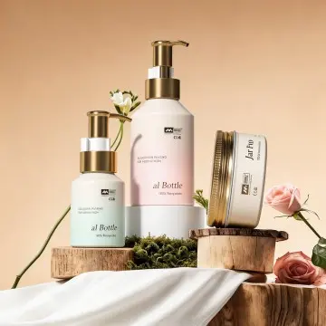 Lightproof Aluminum Bottle & Jar Set for Organic Cosmetics