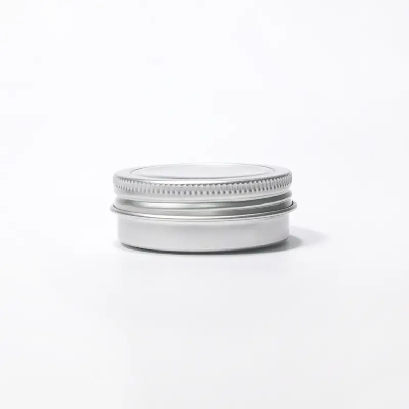 30ml Cylinder Tin Packaging Lip Balm Jar Metal Storage Tin with Window Aluminum Tin
