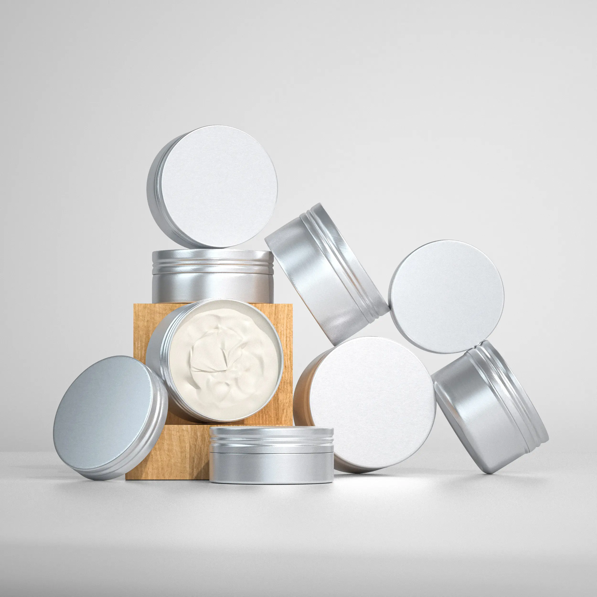 Custom Printed Hair Wax Cosmetic Packaging Jars