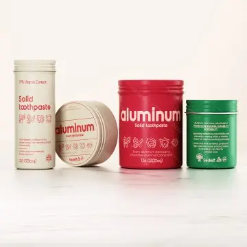 Custom Wholesale Toothpaste Tablets in Aluminum Jars - Ready Stock
