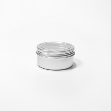 80ml High Quality Cylinder Round Can with clear Window Aluminum Tin
