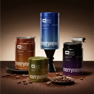 Luxury Matte Black Coffee Tins: 100g Specialty Bean Packaging