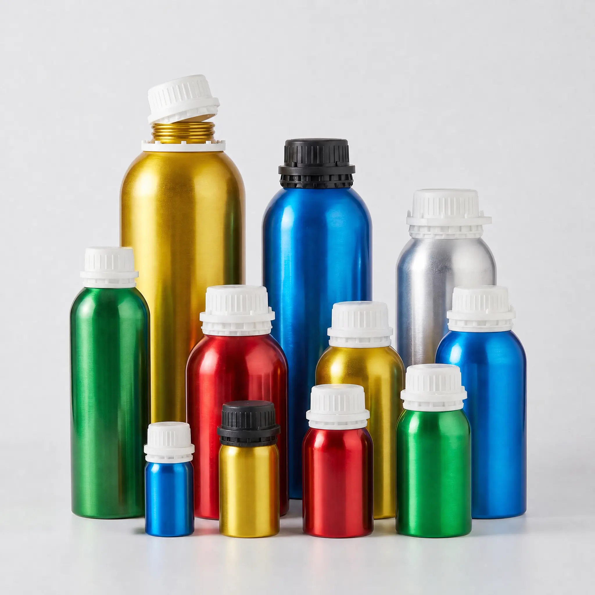 Merrynewon Launches Aluminum Bottle Packaging for Chemical Products and Fragrance Oils — 30–1000ml, Tamper-Evident Cap Plus Inner Plug, Silver in Regular Stock