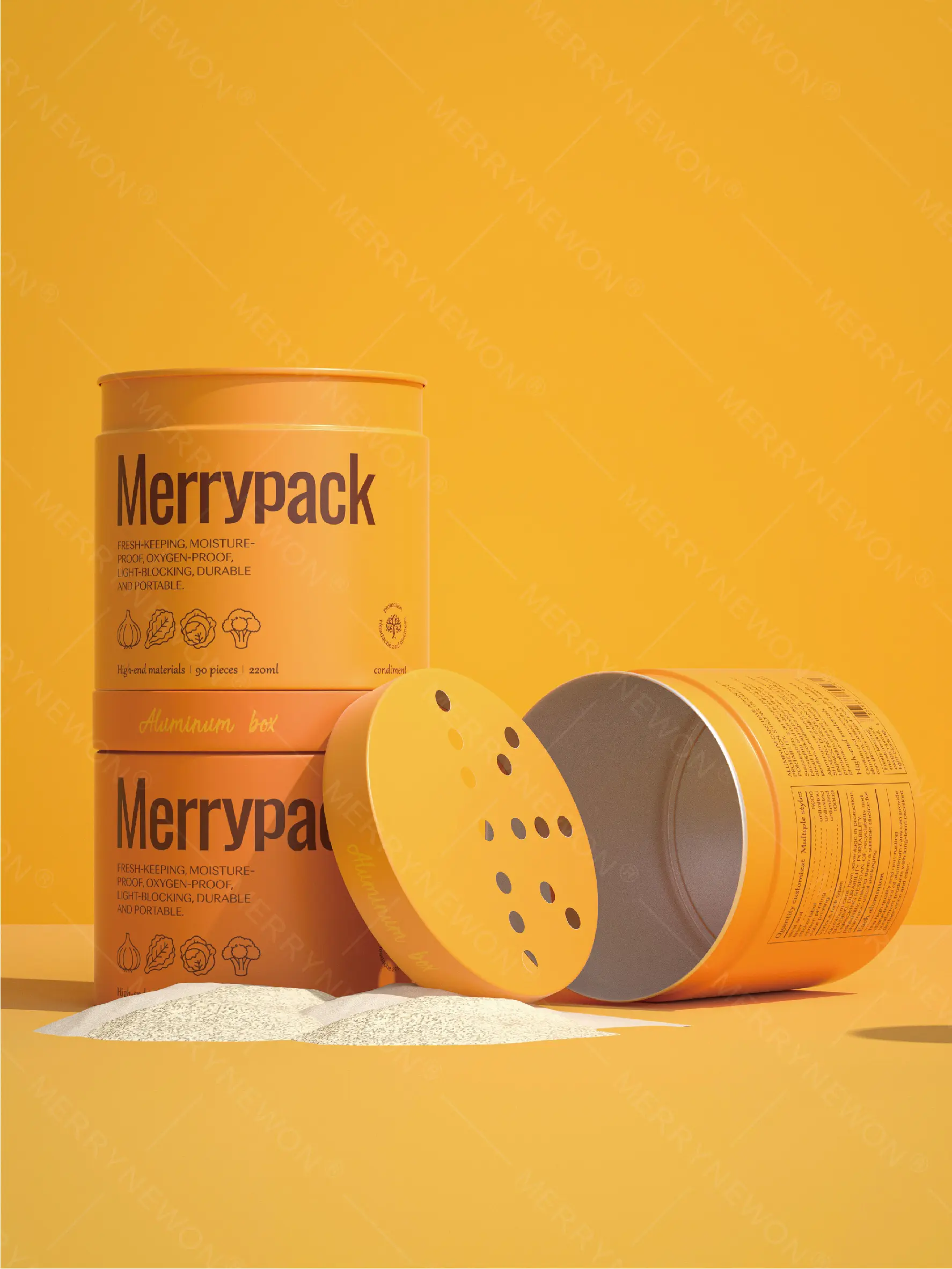 Aluminum Tin Spice Jar