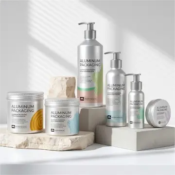 Refillable Aluminum Bottle & Jar Cosmetic Set | Sustainable Skincare Packaging 50-500ml