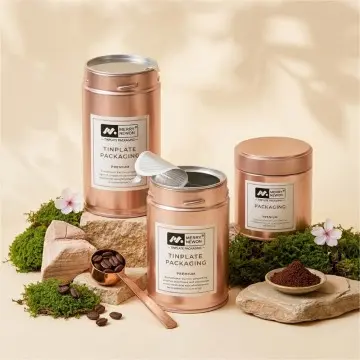 Reusable Tinplate Packaging: 100g Coffee Bean Storage Tins