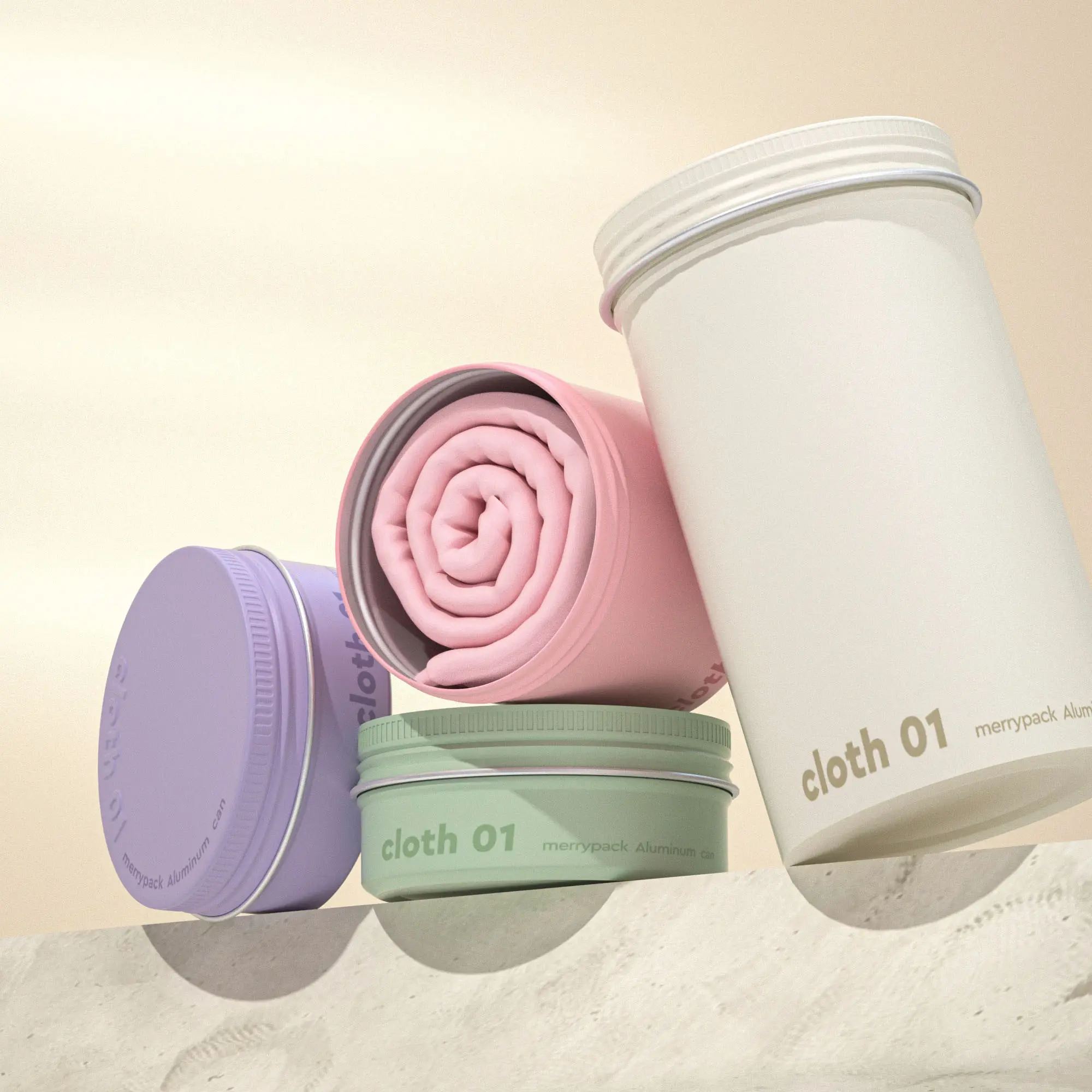 Aluminum Tin Container for Towel Sock Fabric.webp