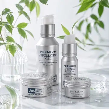 Custom Aluminum Bottle & Jar Set for Lotion & Cream | Logo Print