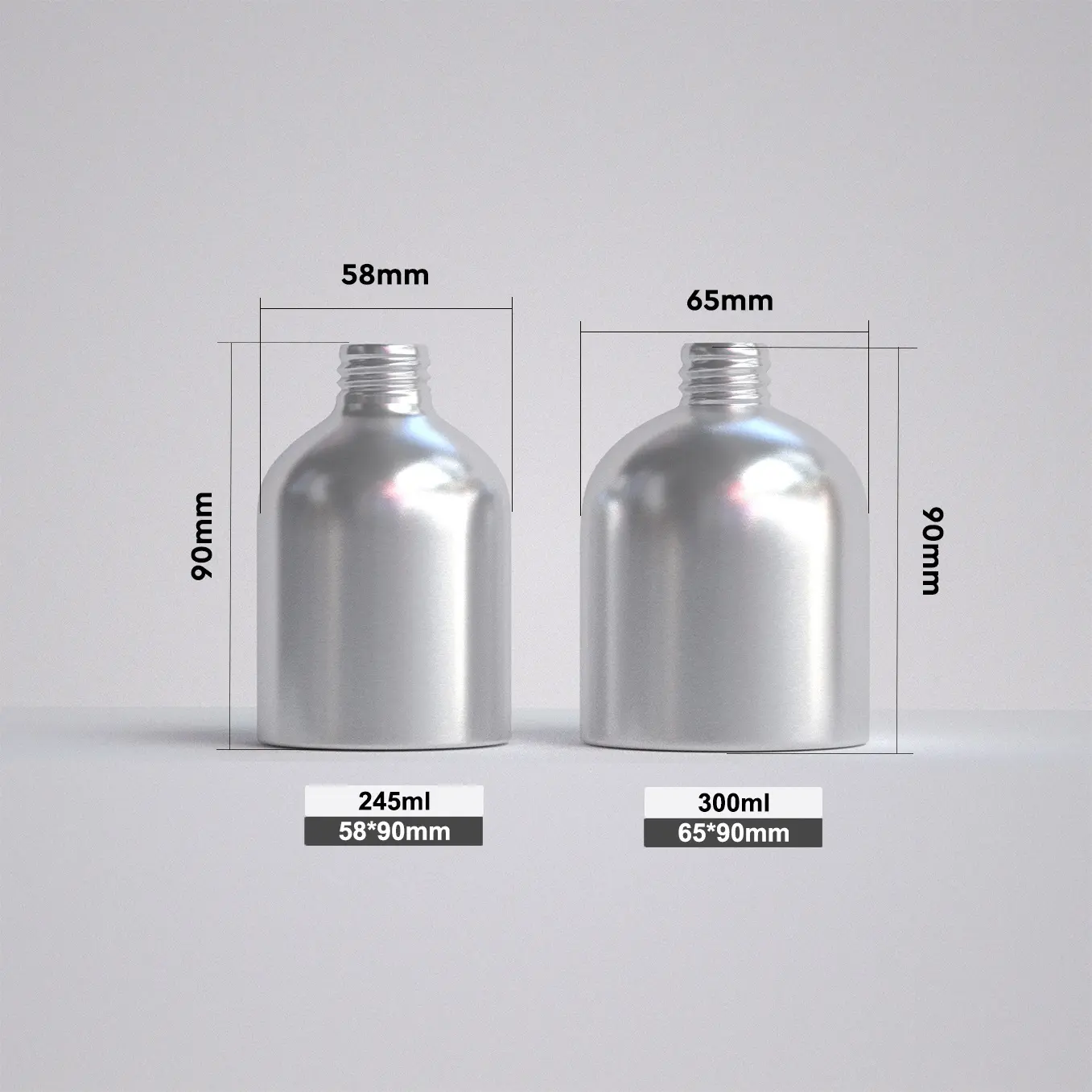 silver aluminum bottle