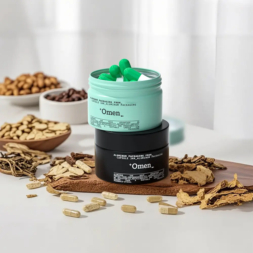 Premium Food Grade Custom Aluminum Capsule Jar for Supplements