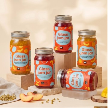 Glass Jam Jars with Aluminum Lids | Wholesale, Custom Colors & Logo
