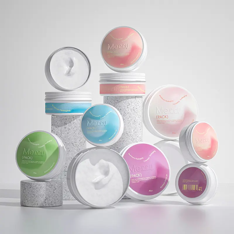 Custom Printing Cosmetic Tin Aluminum Cream Jar Hand Cream Container