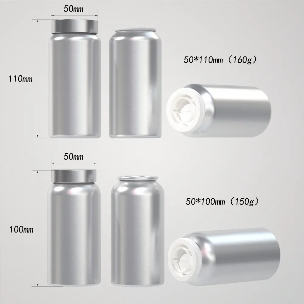 the size of aluminum bottle