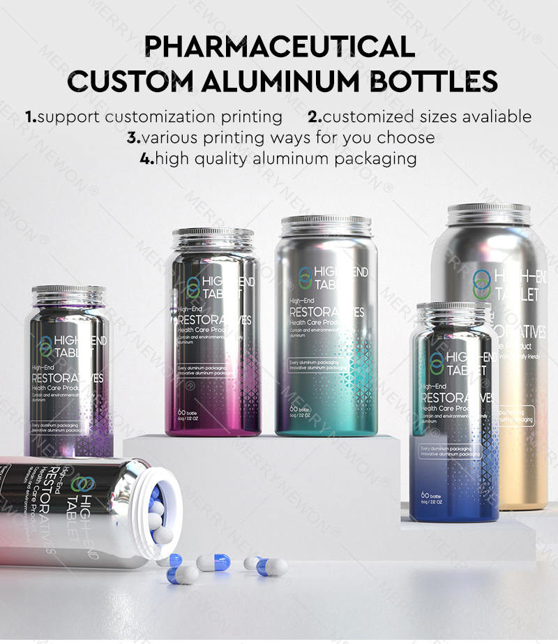A wide-mouthed aluminum bottle for holding pills (1)