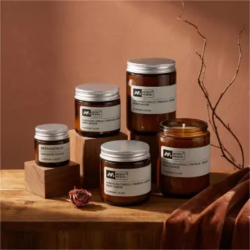 Custom Glass Candle Jars with Aluminum Lids | Wholesale 100-500g