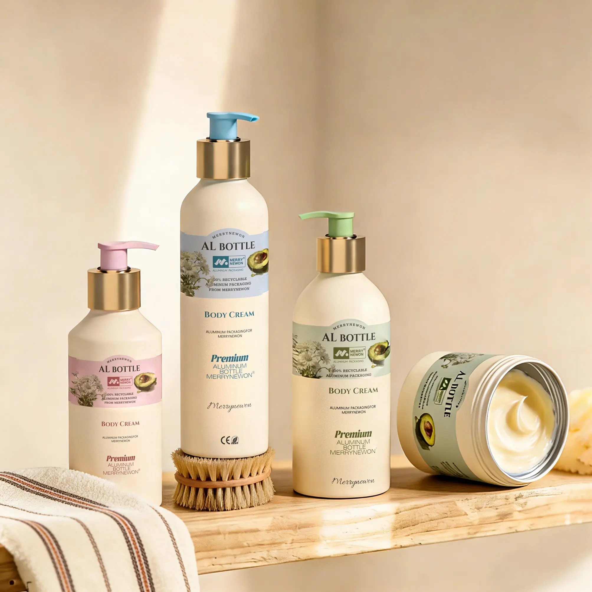 aluminum bottle and jar set for body wash.jpg