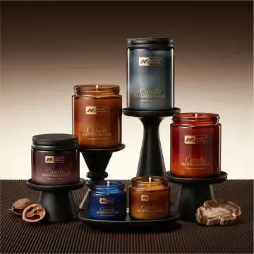Elegant Glass Candle Jars, Aluminum Caps | Custom Color & Logo
