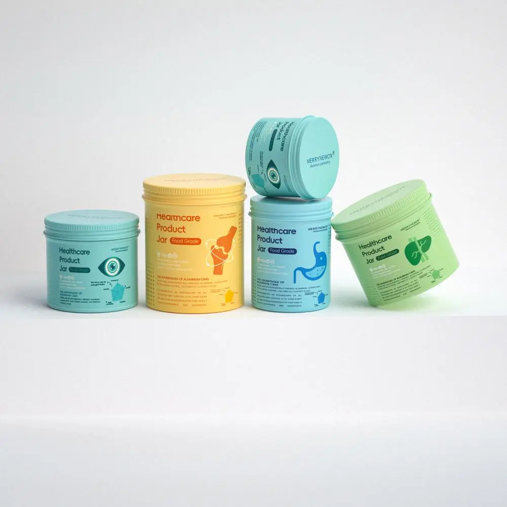 Eco-Friendly Aluminum Liver & Eye Care Tablets - Lightweight Jars