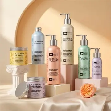 Aluminum Lotion Pump Bottle Kit | Plastic-Free Cosmetic Packaging Wholesale