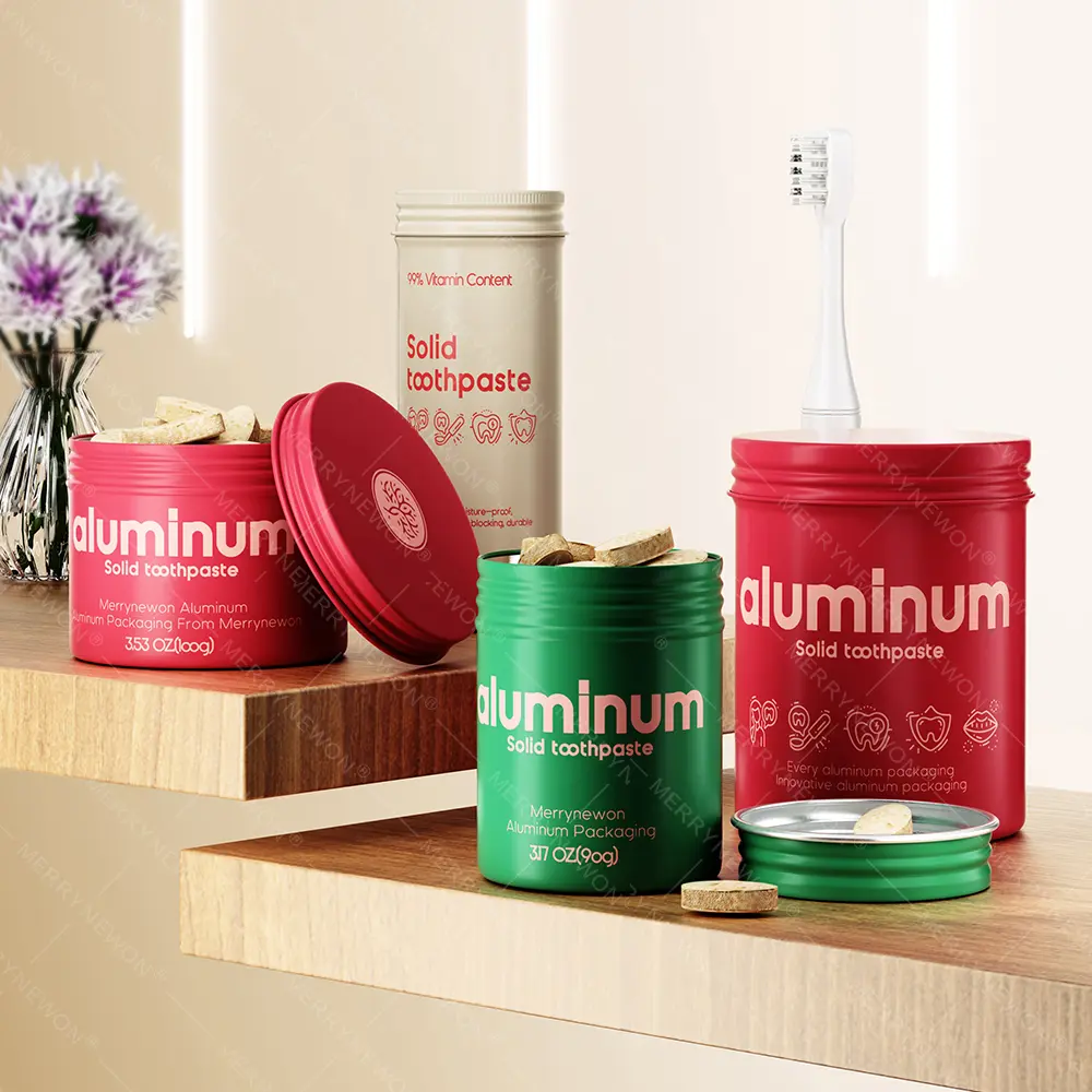 Custom Aluminum Cans for Organic Toothpaste Tablets - MOQ 5K