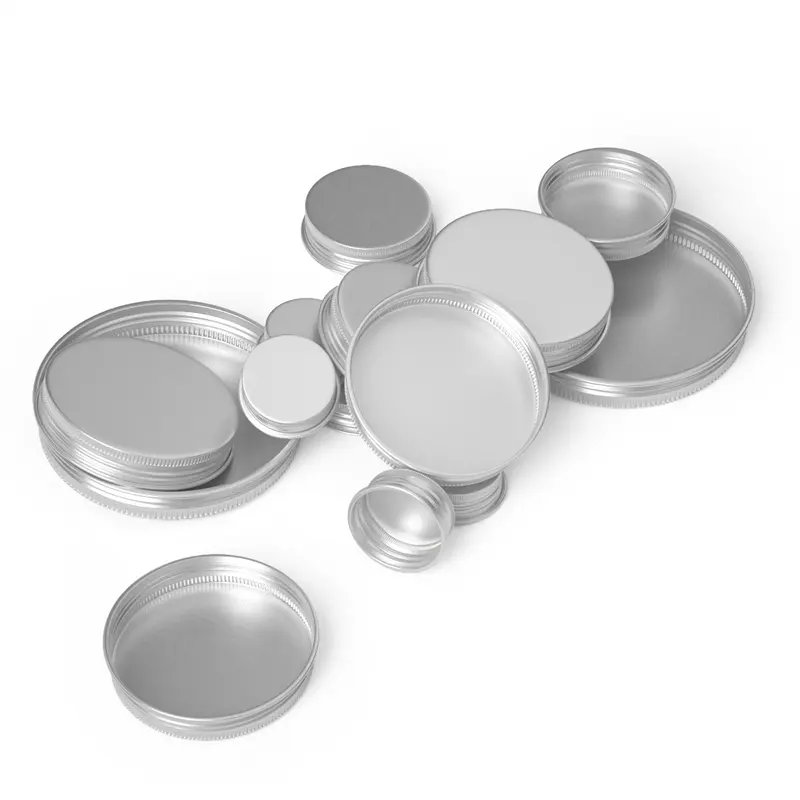Recyclable silver aluminum screw cap