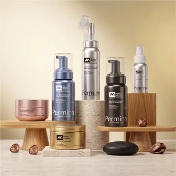Brushed Aluminum Cosmetic Packaging Set | Matte Finish Lo...