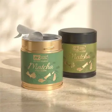 Round Tinplate Tin Can for Matcha Powder – Food Grade & Airtight with Custom Print