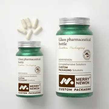 Aluminum 60 Capsules Bottle Packaging | Silk Screen Logo,...
