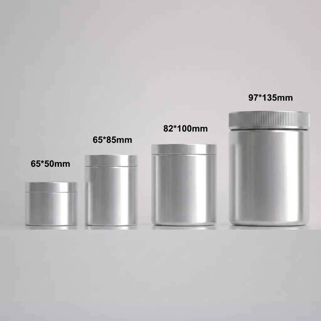 the size of aluminum pill jar  