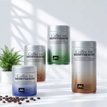 Airtight Coffee Tin Can with Sealing Lid, 30-200g Food Grade Metal Container for Coffee Beans