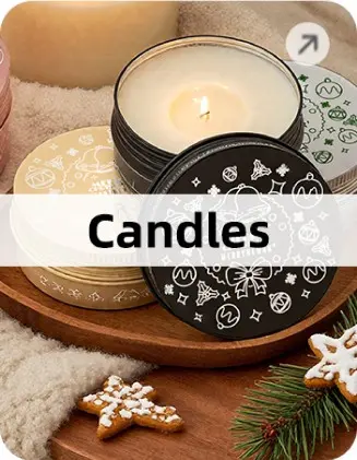 candles aluminum jar