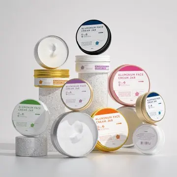Sticker Printing Metal Aluminium Jar for Cosmetic Cream with Label