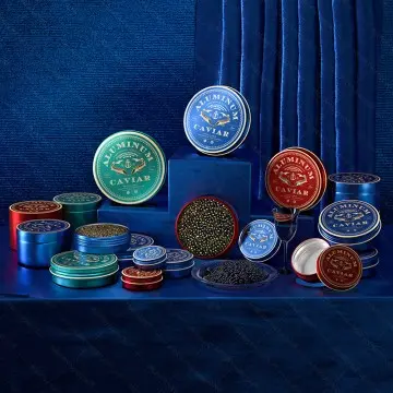 Premium Aluminum Caviar Jar - Luxury Packaging Box