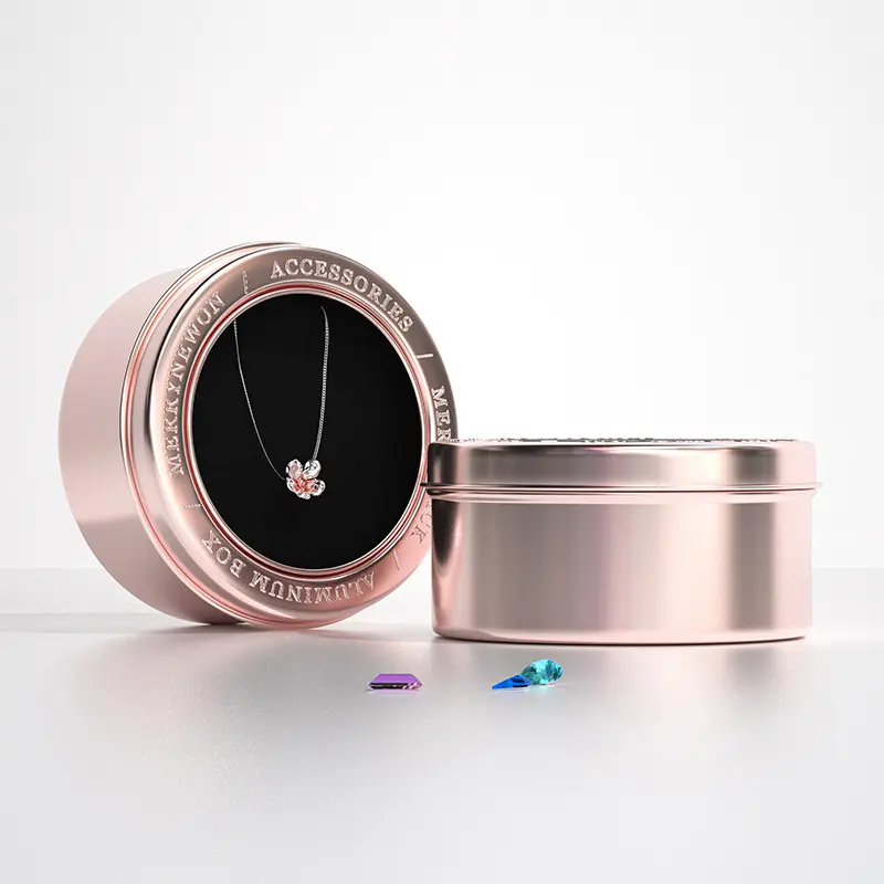High- end aluminum round tin jar