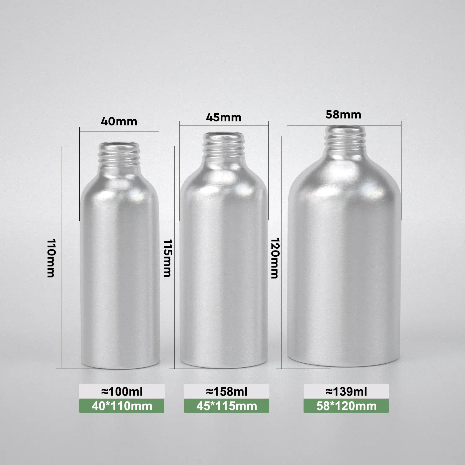 100-500ml aluminum bottle