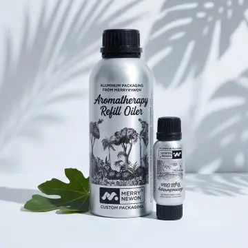Fragrance Oil Aluminum Bottle 30-1000ml, Sealed Metal Bottle with Inner Plug, Custom Logo Printing