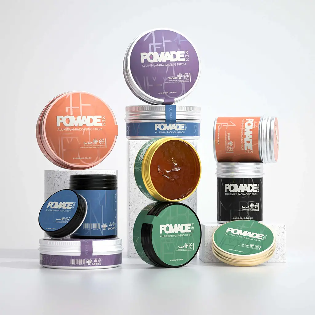 Custom Label Cans Vintage Metal Pomade Tins for Hair Wax Packaging