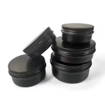Black Metal Salves Aluminium Tin Jar