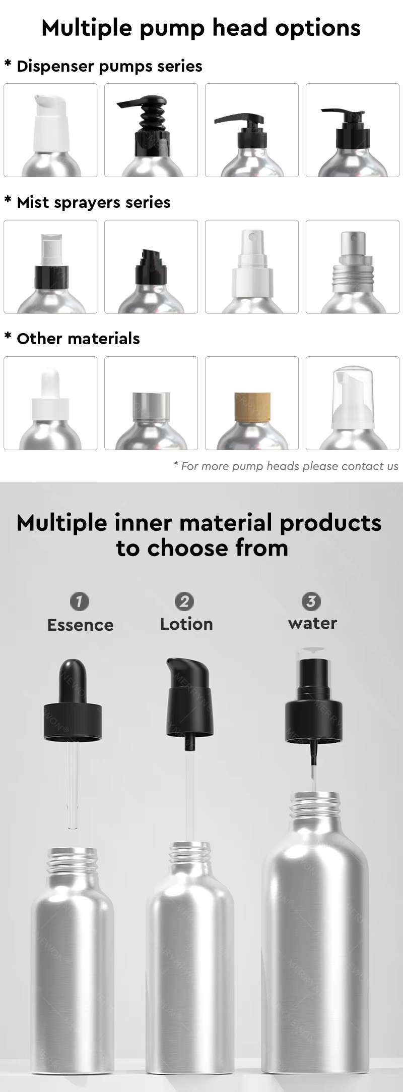aluminum bottle with pump