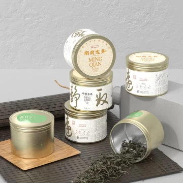 Wholesale Food Grade High Cylinder Tea Aluminum Tin Jars