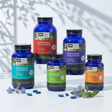 Blue Glass Pill Bottles Wholesale | UV Protection for Vit...