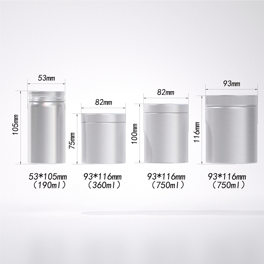 the size of aluminum pill jar  