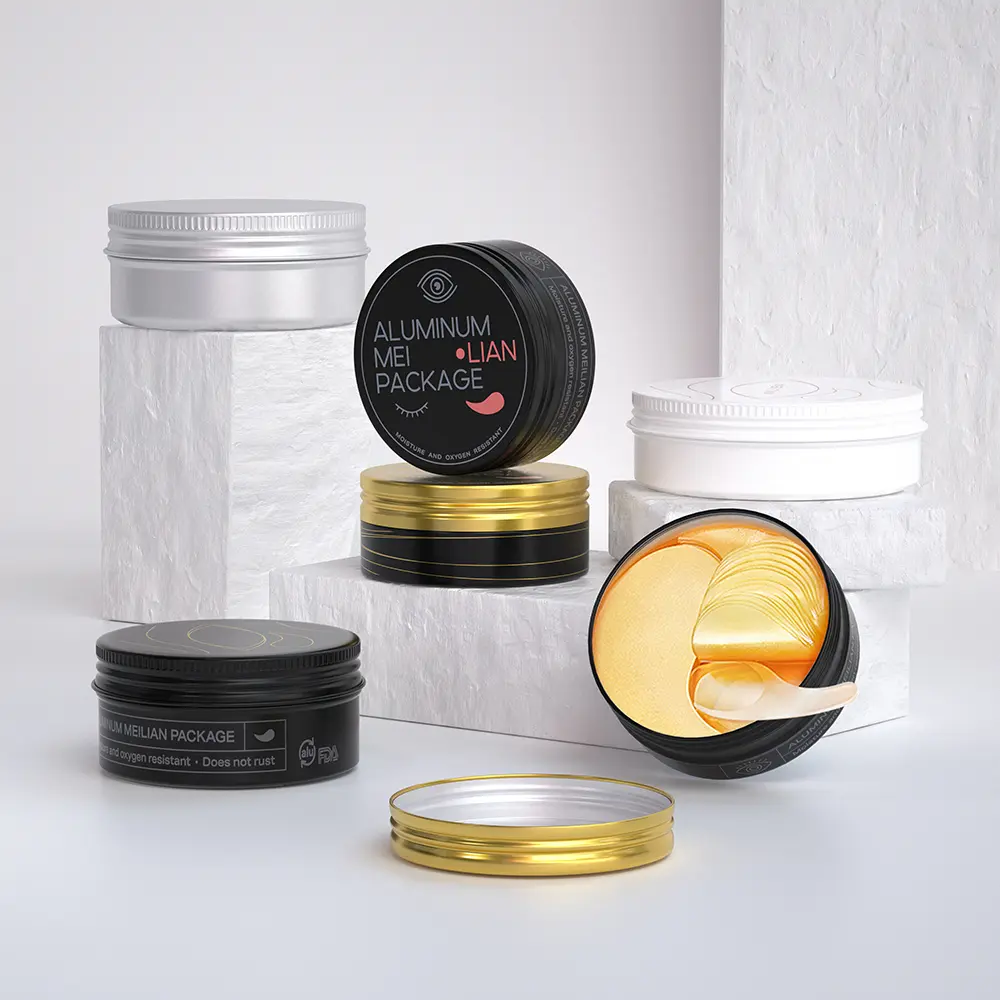 150ml Black Aluminum Jar for Eye Patches - Premium Packaging