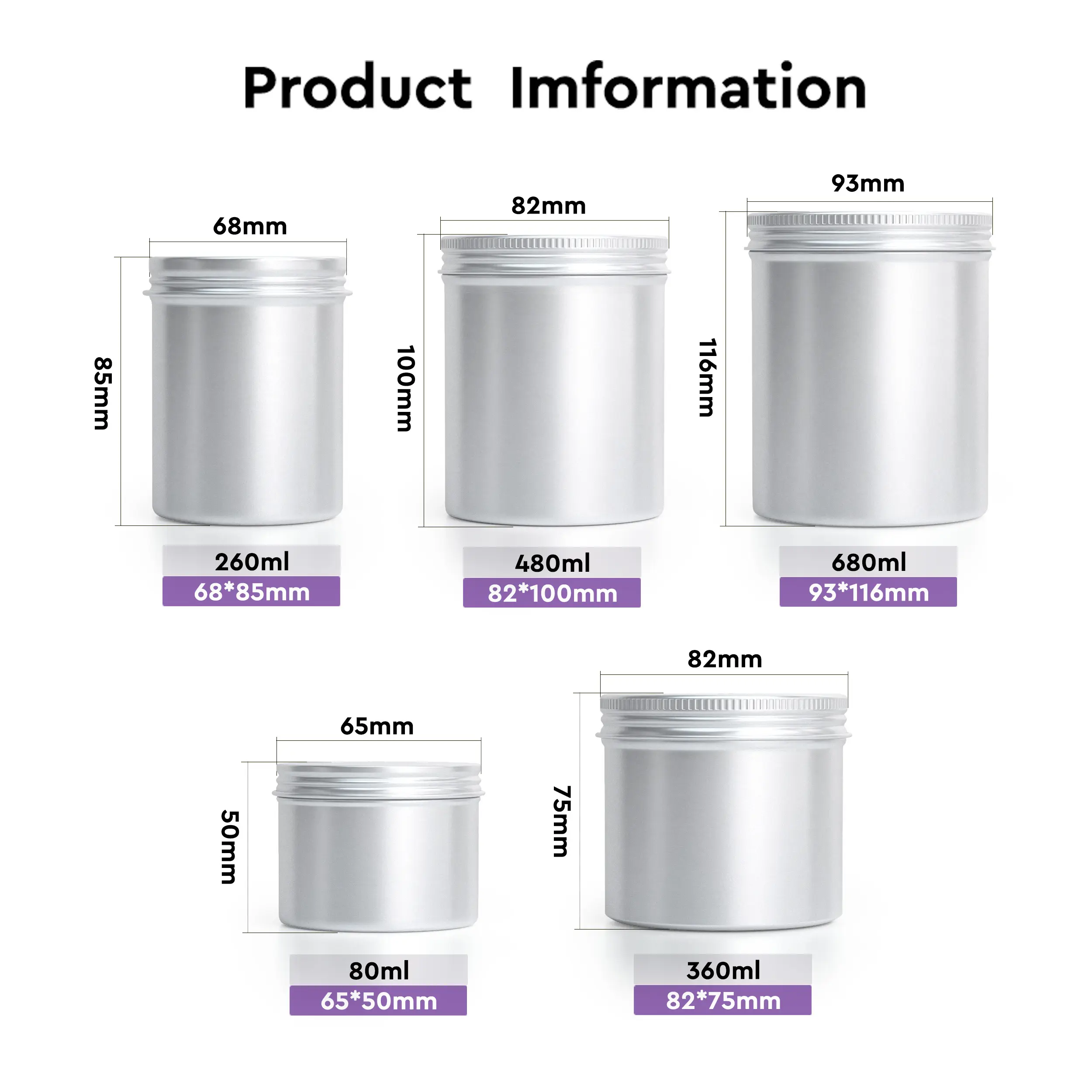 Powder Acai Powder Containers in Food Grade Aluminum Cans Product.webp