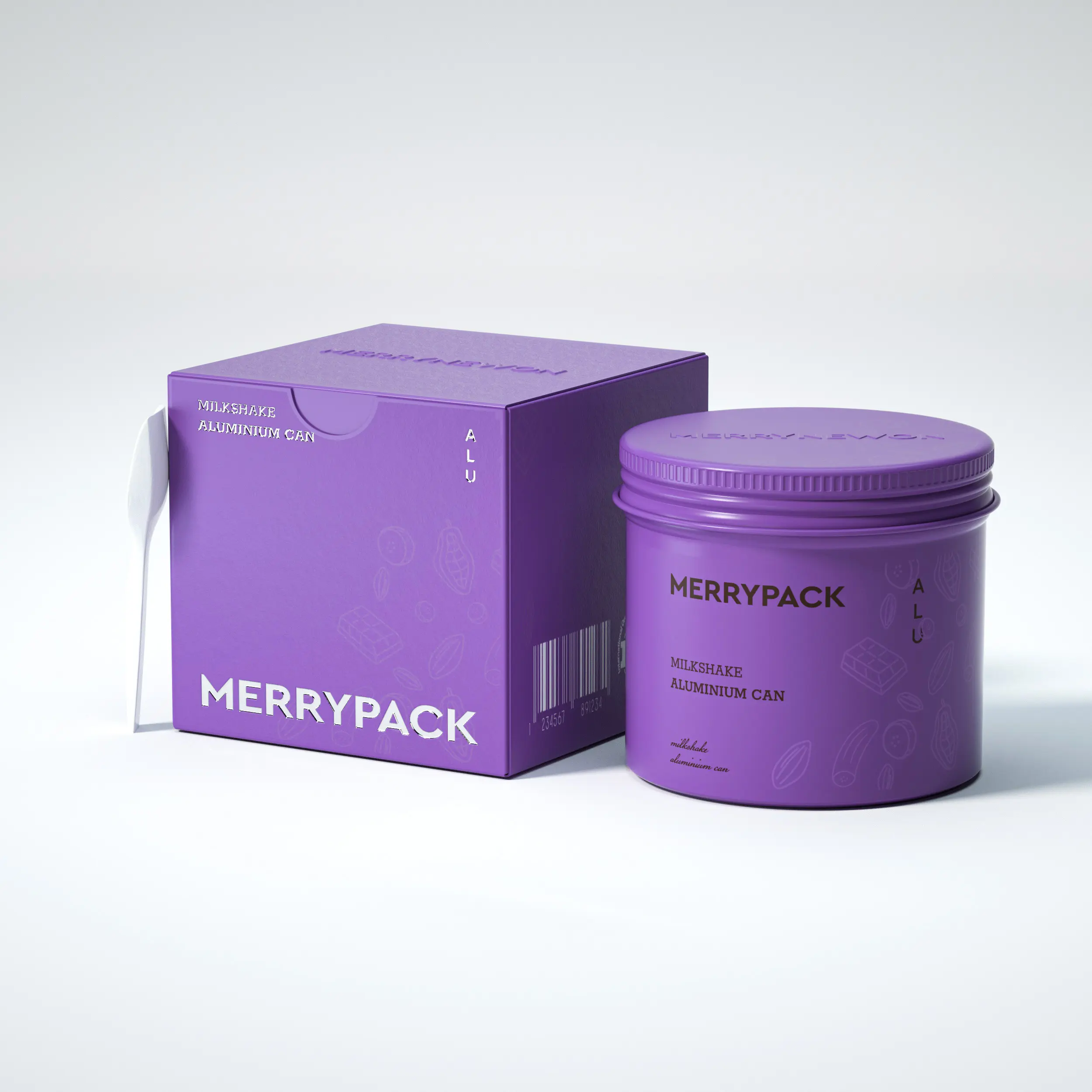 Merrynewon Food Grade Aluminum Can for Meal Replacement Powder Acai Berry Powder.webp