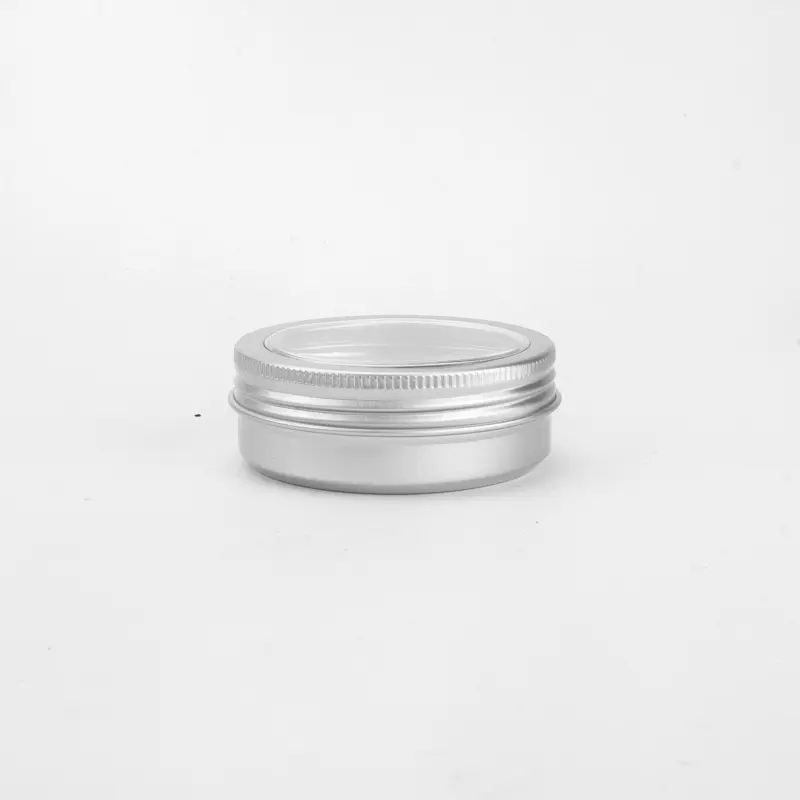 50ml Round Window Tin Can Aluminum Tin Cream Makeup in Cosmetic Tin