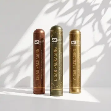 Custom Logo 25x160mm Aluminum Cigar Tube | Single Cigar Premium Gift Packaging